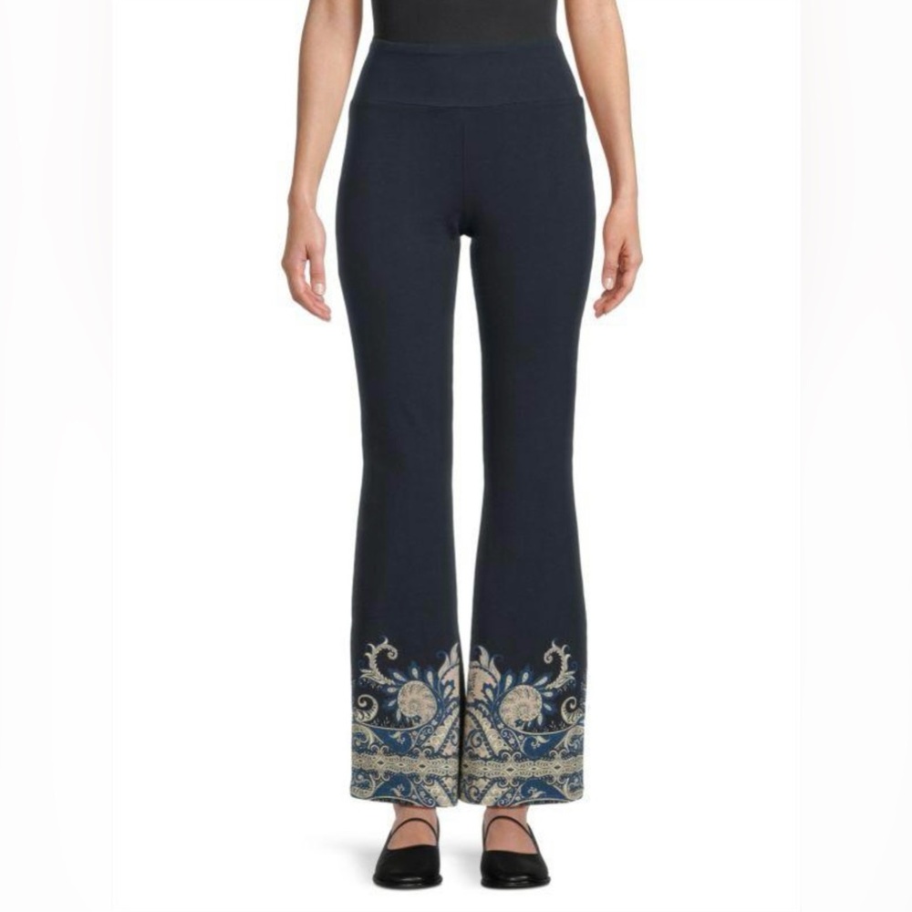*NWT* Johnny Was High Waist Flare Leggings Roman Paisley Print | Size S